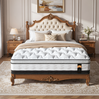 Sunvega 14 Inch King Cooling Gel Hybrid Mattress with Pocket Springs for Balanced Comfort