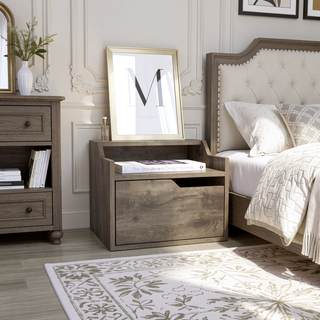 Sunvega Floating Nightstand with Single Drawer and Sleek Two-Tiered Shelf Surfaces for Bedroom