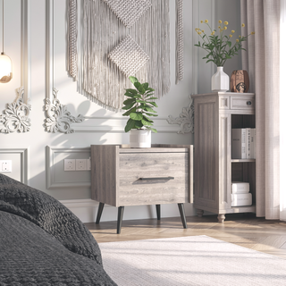 Sunvega Wall Mounted Nightstand with Drawer for Bedroom or Living Room