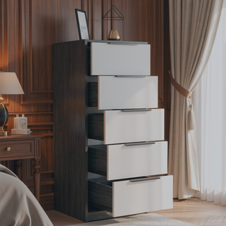 Sunvega Five Drawer Dresser with Easy Assembly for Bedroom Storage