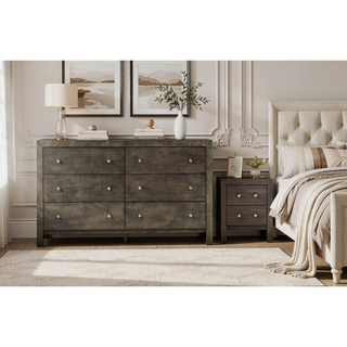 Sunvega Dark Brown Tufted Polyurethane Upholstered King Size Bed Frame