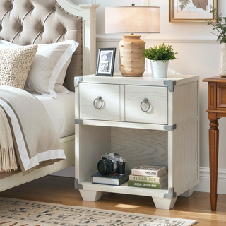 Sunvega Compact Bedside Table with USB Charging Port and Drawer