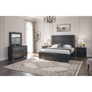 Sunvega Black Contemporary Chest with Chrome Legs and English Dovetail Drawer