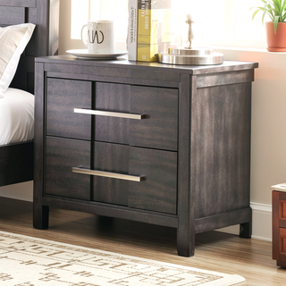 Sunvega Gray Transitional Nightstand with English Dovetail Drawer and Felt Lining