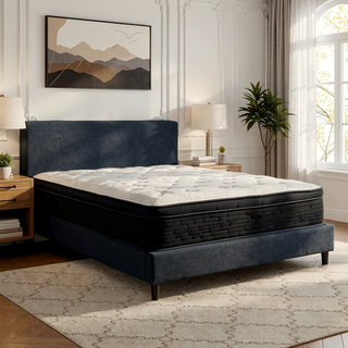Sunvega Hybrid Plush Queen Mattress with Pocketed Coils and Cooling Fabric