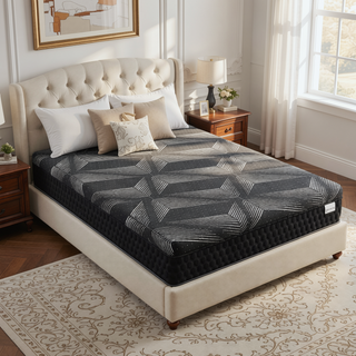 Sunvega Diamond Matrix Copper Cooling Hybrid Waterfall Top Mattress with Medium Feel
