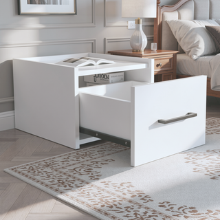 Sunvega Floating Nightstand with Accessible Storage Drawer and Versatile Top Surface