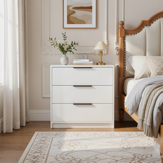 Sunvega Superior Top Light Gray Dresser with 3 Large Storage Drawers