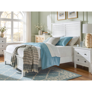 Sunvega White Finish Transitional Style Wooden Nightstand with 2 Dovetail Drawers