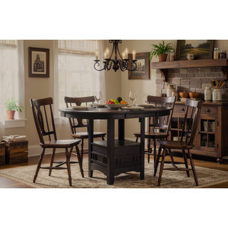 Sunvega Contemporary 18" Extendable Leaf Storage Table with Two-Tone Chalk Gray Finish
