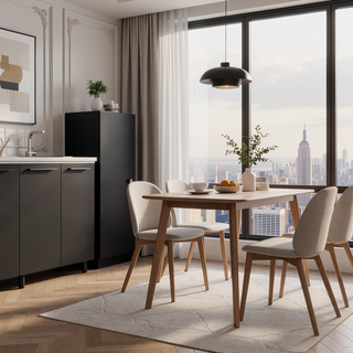 Sunvega Miami Single Door Pantry with Four Interior Shelves for Kitchen Storage