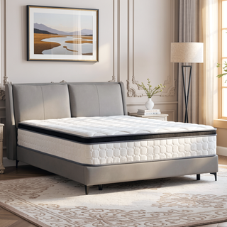 Sunvega 12 Inch King Size Gel Memory Foam Pocketed Coil Mattress for Spinal Support