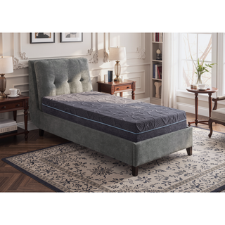 Sunvega Firm Comfort 8" Twin Size Gel-Infused Memory Foam Hybrid Mattress in Dark Gray