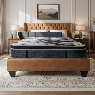 Sunvega Full Size Plush Memory Foam Mattress with Euro Top Design and Pocket Coils