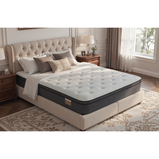 Sunvega King 12 Inch Medium Firm Euro Top Hybrid Memory Foam Mattress