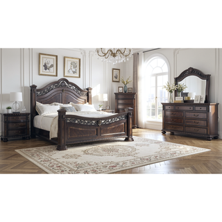 Sunvega Monte Carlo Dark Brown Nightstand with Dovetail Drawer Construction
