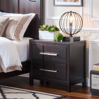 Sunvega Gray Transitional Nightstand with English Dovetail Drawer and Felt Lining