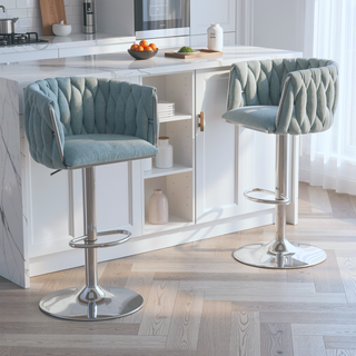 Sunvega 360 Degree Swivel Adjustable Counter Height Bar Stools Set of 2