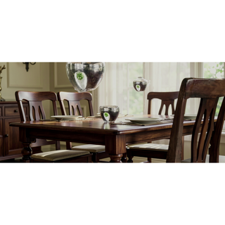 Sunvega Keenan Dark Walnut Finish Rectangular Dining Table with 1 Leaf