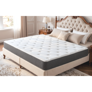 Sunvega 6" King Size Gel Memory Foam Firm Quilted Mattress with HD Support