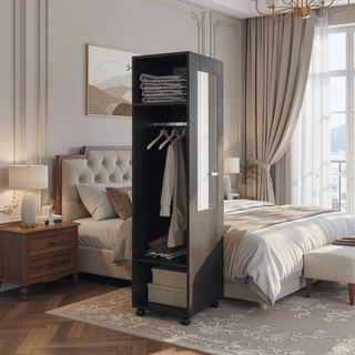 Sunvega Wardrobe Devon with Integrated Mirror and Ample Shelving for Bedroom