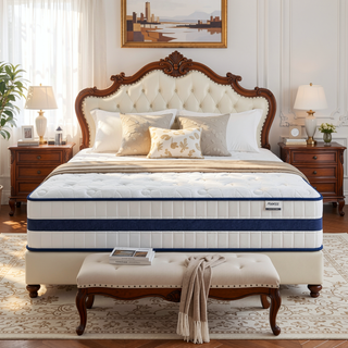 Sunvega 12 Inch Queen Hybrid Mattress with Cooling Memory Foam and Pocket Coils for Motion Isolation