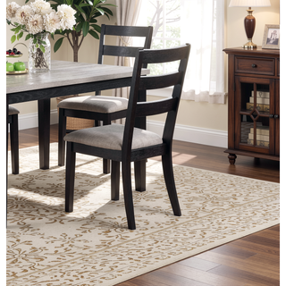 Sunvega Modern Natural Finish Wooden Top Dining Table and 4 Cushioned Chairs Set