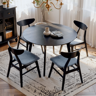 Sunvega 42 Inch Saving Place Dining Table with Wood Veneer Top for Kitchen Living Room