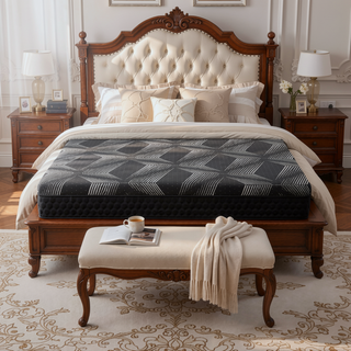 Sunvega Diamond Matrix Copper Cooling Hybrid Waterfall Top Mattress with Medium Feel