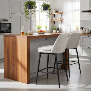 Sunvega Counter Height Swivel Bar Stools Set of 2 with Upholstered Seat and Back