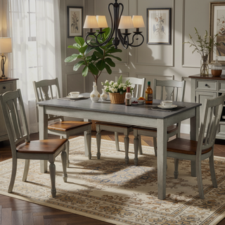 Sunvega Gray Fabric Upholstered 1pc Bench with Wood Frame for Dining Room