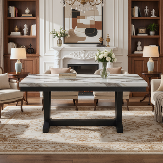 Sunvega Contemporary Fabric Upholstery Dining Bench with Block Legs