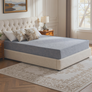 Sunvega Sturdy Metal Twin Folding Mattress Foundation Base with Removable Cover