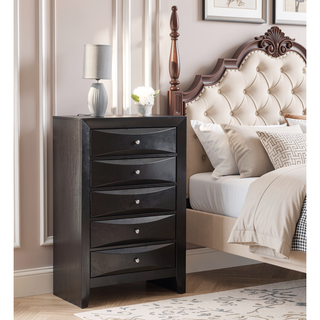 Sunvega Dark Brown Tufted Polyurethane Upholstered King Size Bed Frame