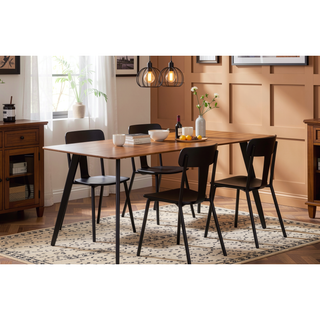 Sunvega 70 inch White Porcelain Kitchen Dining Table for 4-8 People