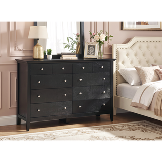 Sunvega Dark Brown Tufted Polyurethane Upholstered King Size Bed Frame