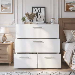 Sunvega White Bedroom Drawer for Clothing Accessories and Office Supplies