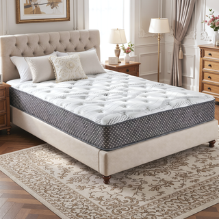 Sunvega 10" Quilted Hybrid Queen Mattress with HD Gel Memory Foam and Wicking Fabric Cover