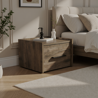 Sunvega Wall Mounted Nightstand with Drawer for Bedroom or Living Room