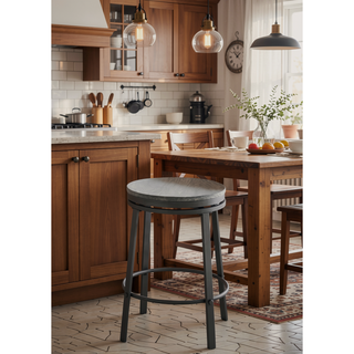 Sunvega Compact Kitchen Dining Counter Stool Set of 2 with Swivel Seat