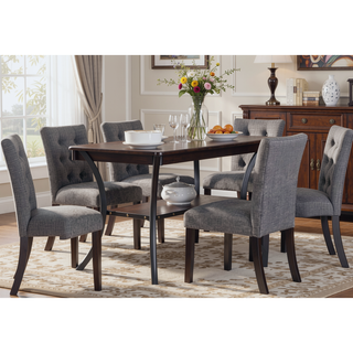 Sunvega Contemporary Natural Wood Rectangular Dining Table with Storage Shelve