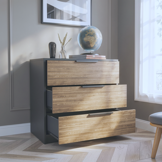 Sunvega Modern Design Dresser with Three Spacious Drawers and Top Surface