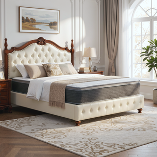 Sunvega 8 in. Queen Size Hybrid Pocket Spring and Gel-Infused Memory Foam Mattress