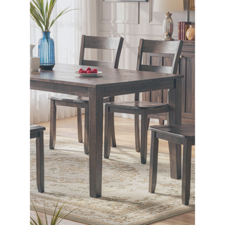Sunvega Contemporary Rectangular Dining Table with Wood Base and Gray Finish
