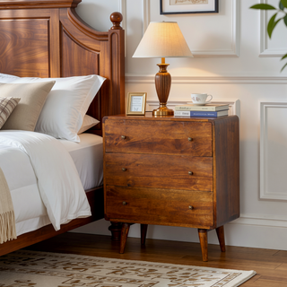 Sunvega Curved Chestnut Chest with Clean Lines and Contemporary Aesthetic