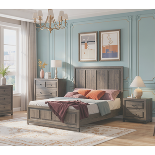 Sunvega Contemporary Gray Oak Finish 4-Drawer Storage Chest with Metal Hand Pull