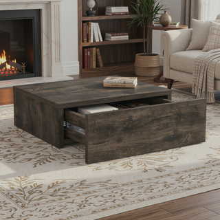 Sunvega Wall Mounted Nightstand with Spacious Surface and Generous Drawer