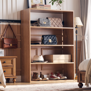 Sunvega Modular Oak Wall Mounted Wood Closet System with Ample Storage