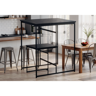 Sunvega Modern 32 Inch Rectangular Black Counter Height Dining Table