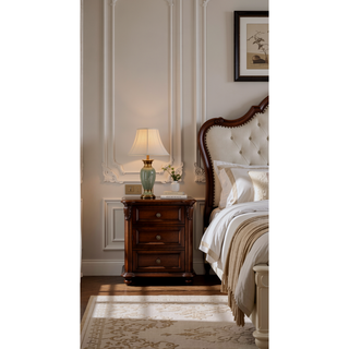 Sunvega Dark Brown Tufted Polyurethane Upholstered King Size Bed Frame